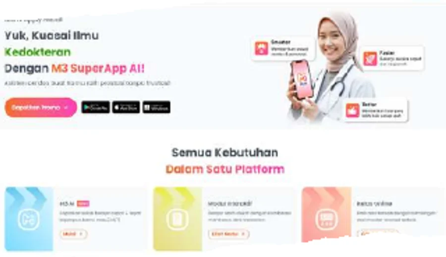 Education super-app product landing page